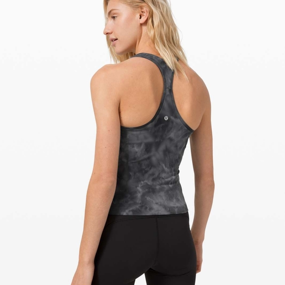 Lululemon Cool Racerback Shorter Nulu Diamond Dye Pitch Grey Graphite Grey 8-10 - Picture 2 of 4